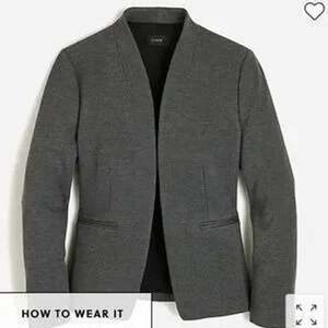 J. Crew Going Out Blazer Stretch Twill Career Business Gray H2743 Sz 6